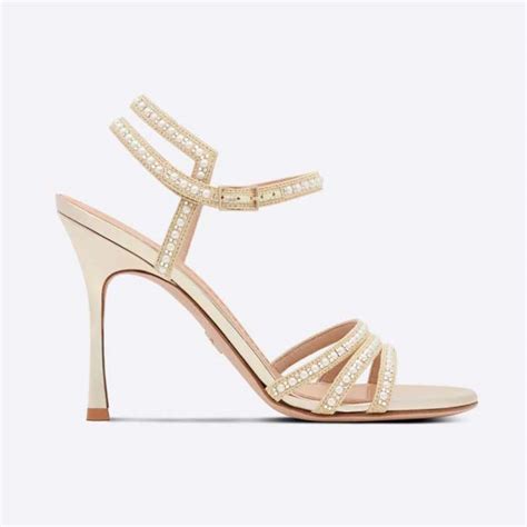 Dior Gem Heeled Sandal Gold